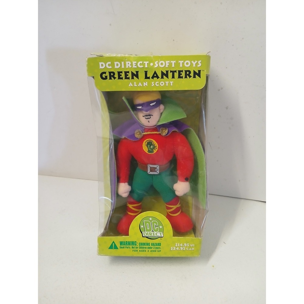 DC DIRECT SOFT‎ TOYS, GREEN LANTERN ALAN SCOTT SOFT TOY 2001 - Damaged Box